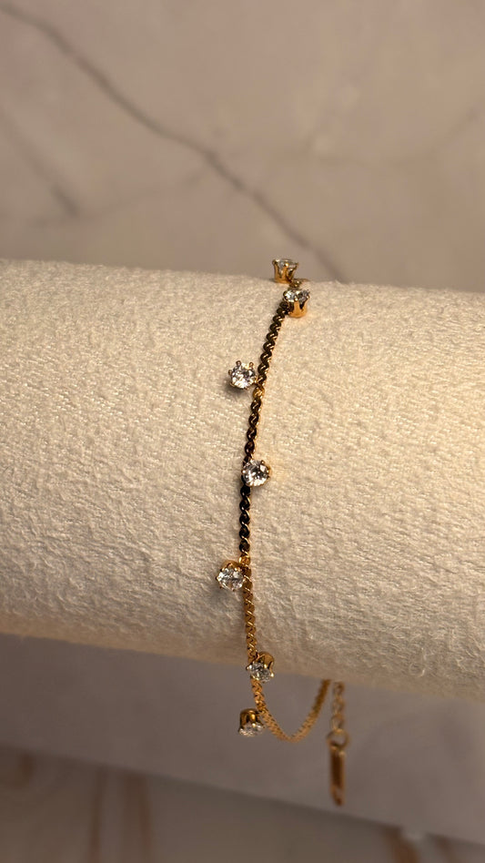 pulsera lisa con brillito