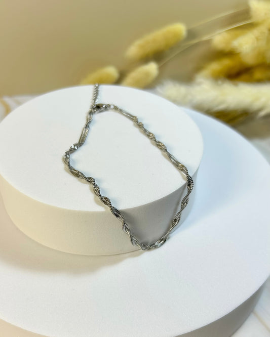 Tobillera Entorchada Silver