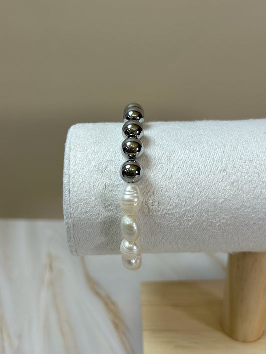 Pulsera Silver pearls