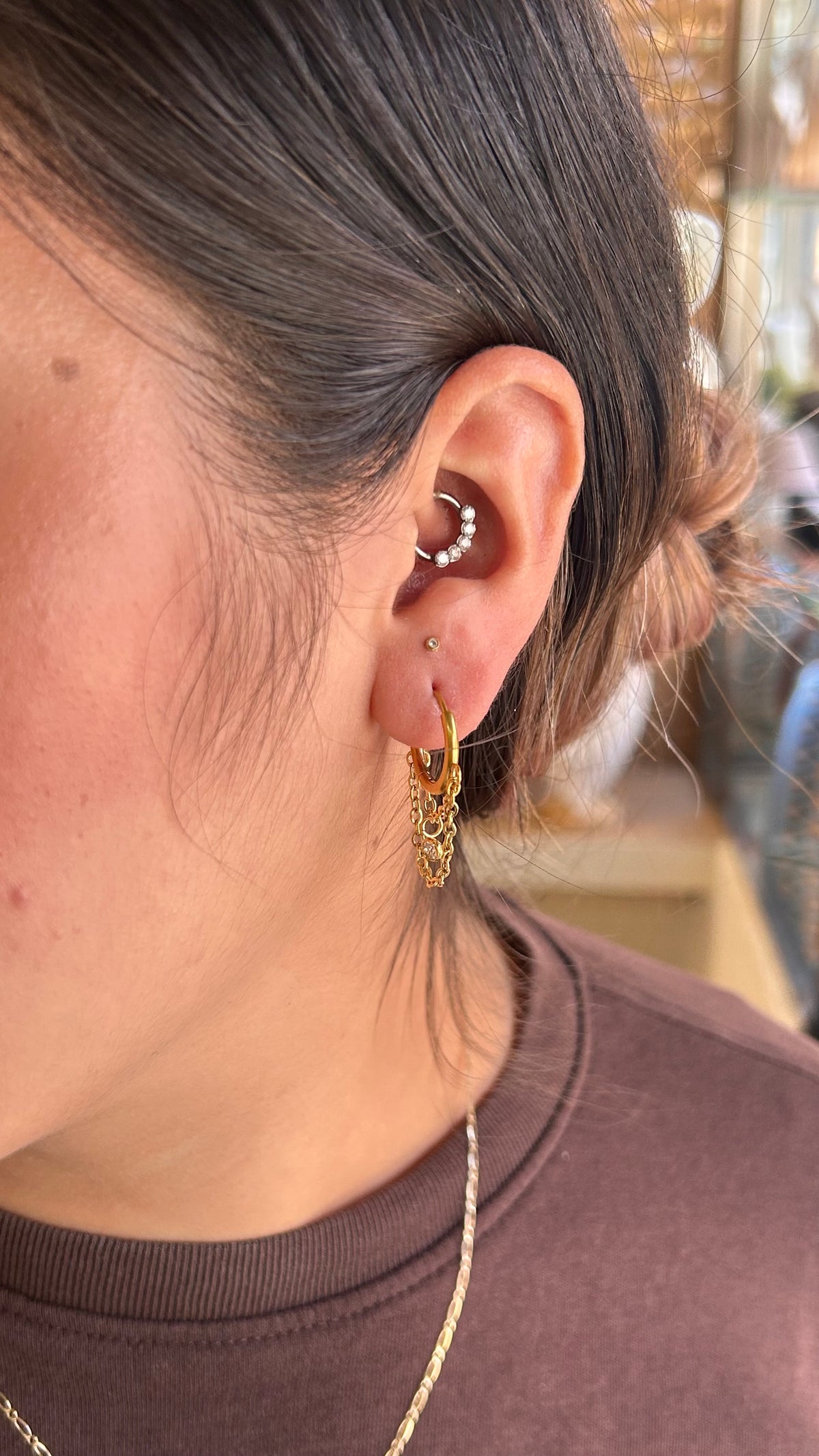 Aretes Chain & Shine