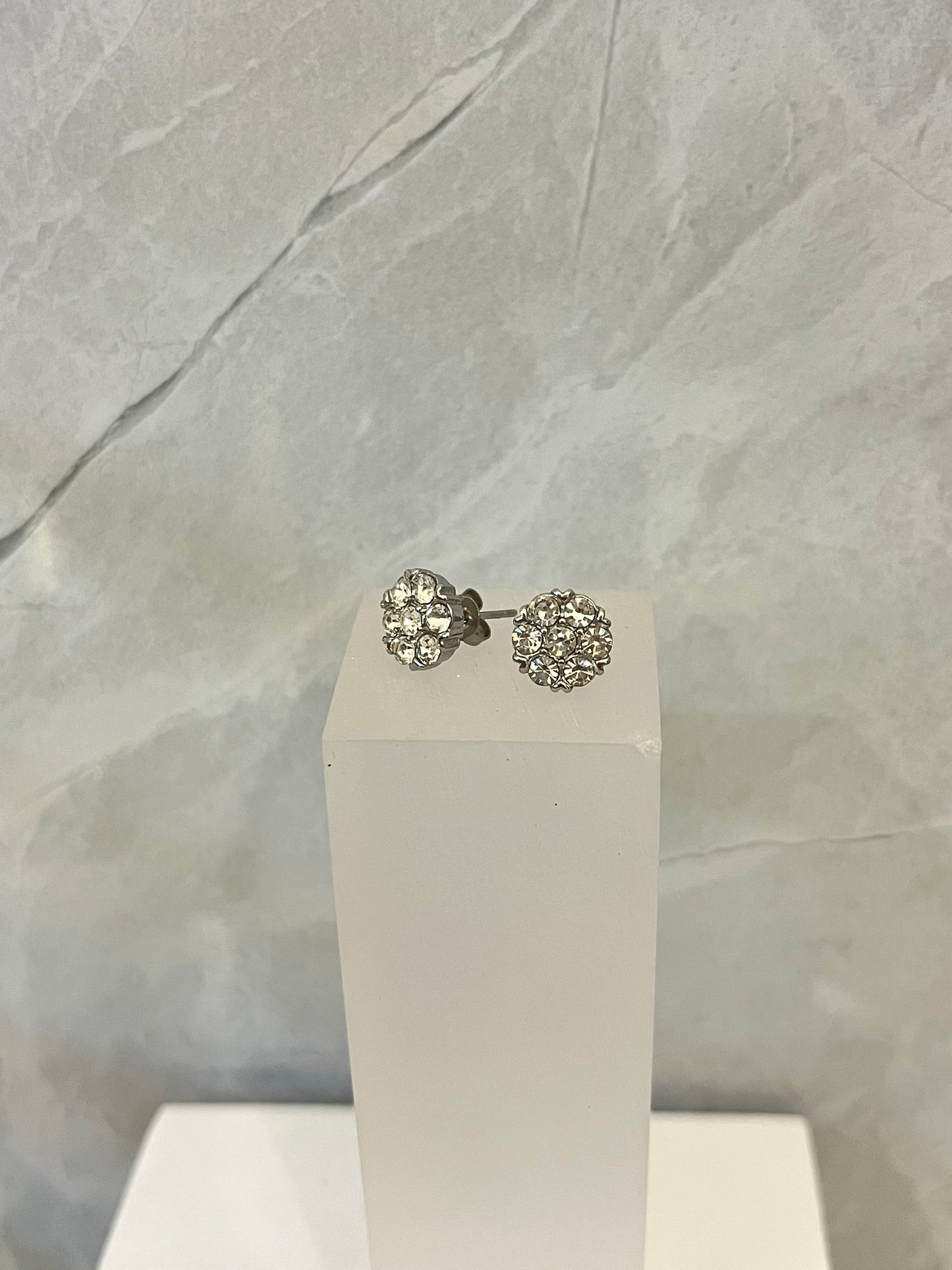 Aretes Mini Diamond Plata