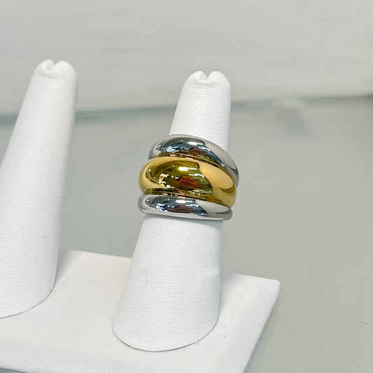 Anillo Triple Bicolor