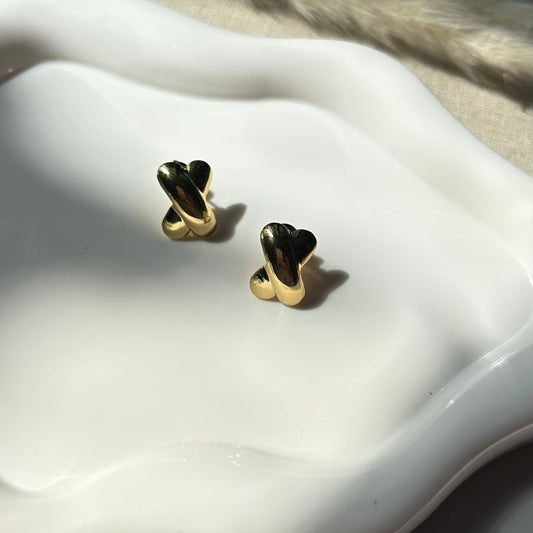 Aretes Trenza Dorado