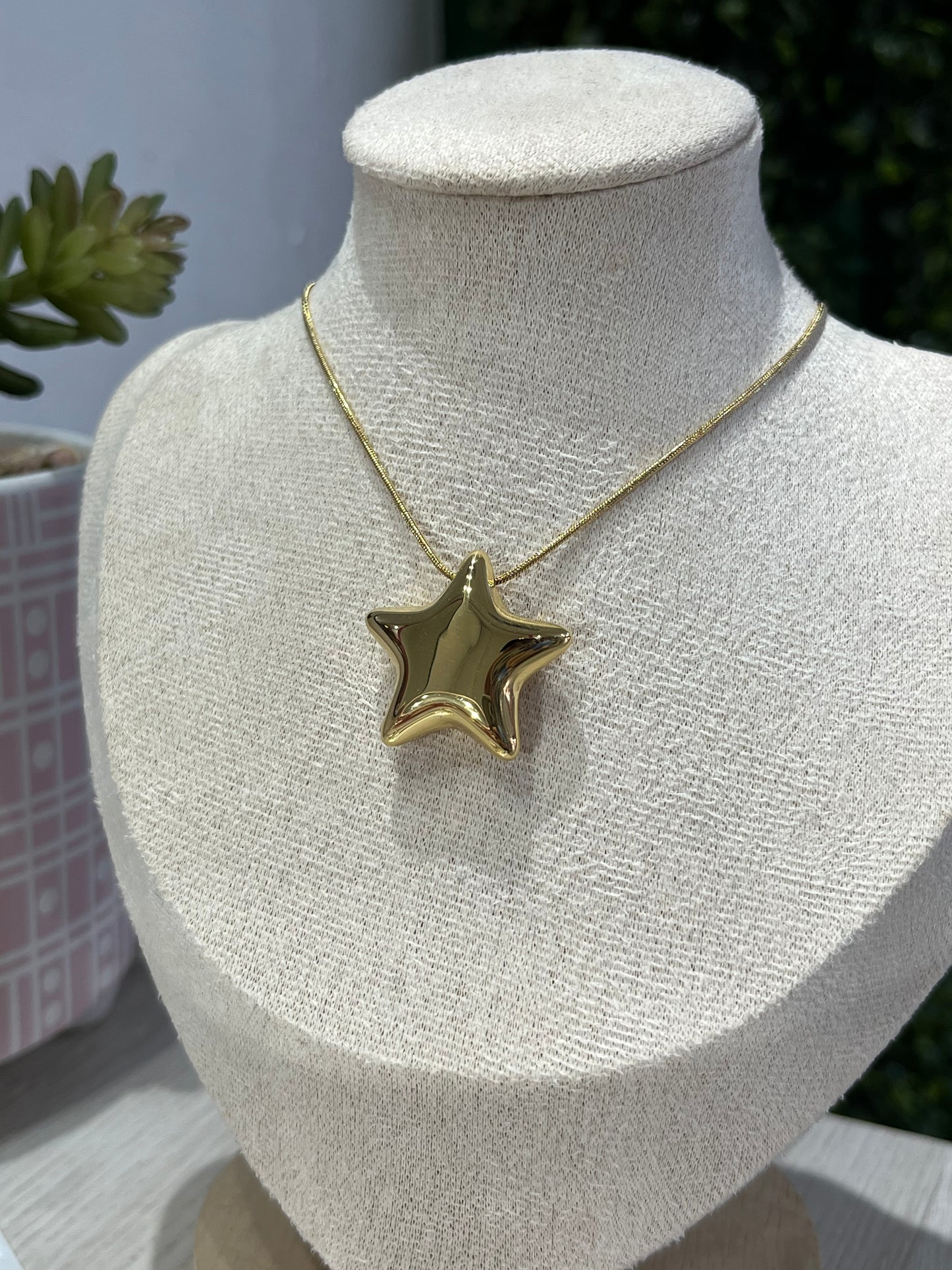 Collar Estrella Ch Globo Dorada