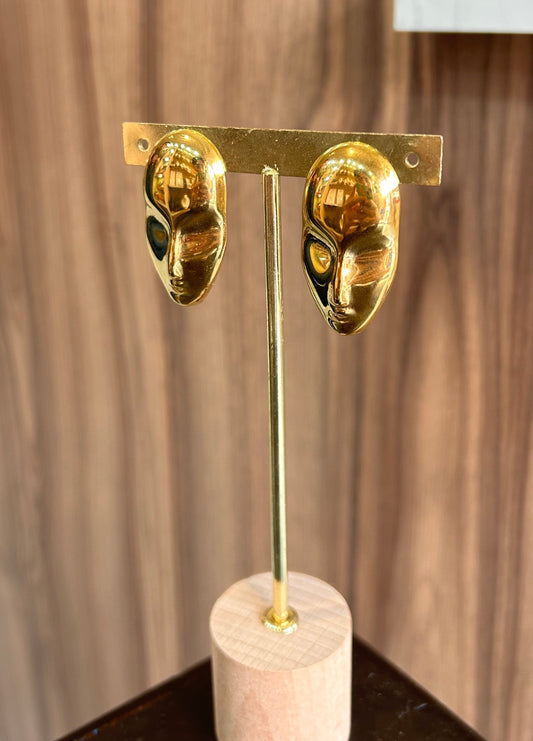 Aretes visaje dorado