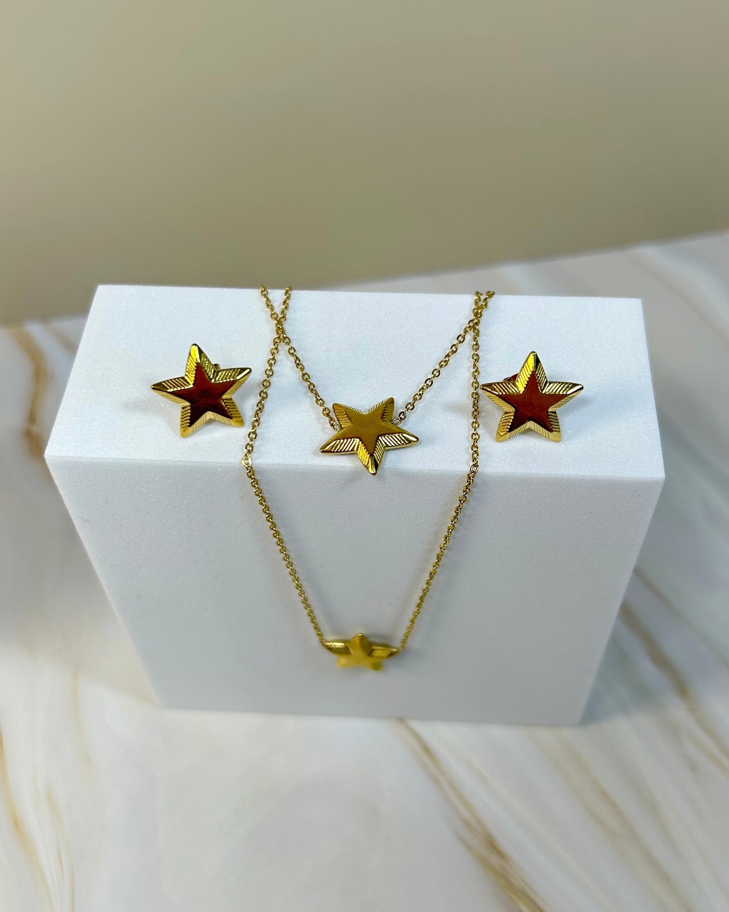 Collar, Aretes & Pulsera Star