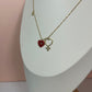 Collar corazón llave