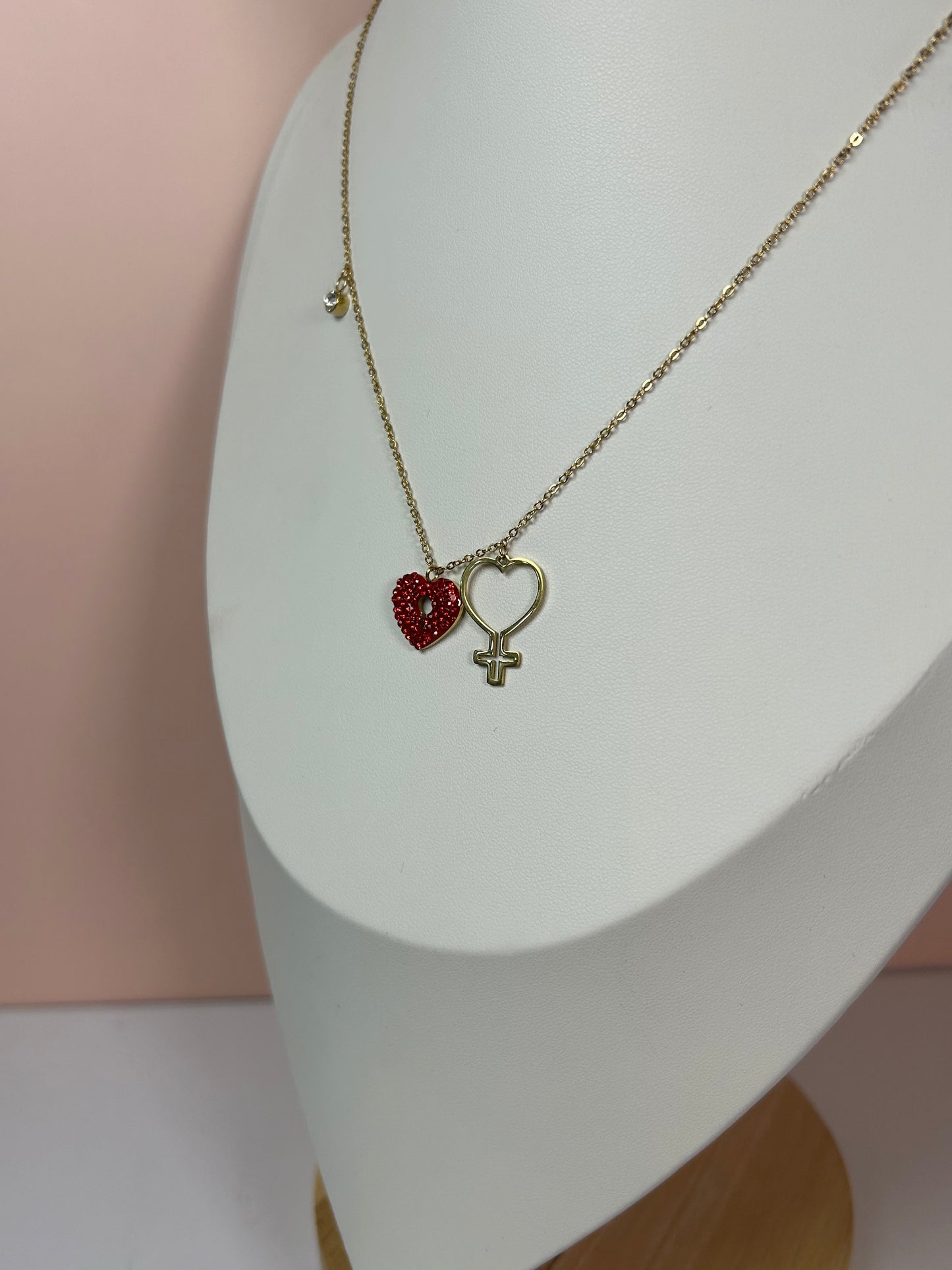 Collar corazón llave