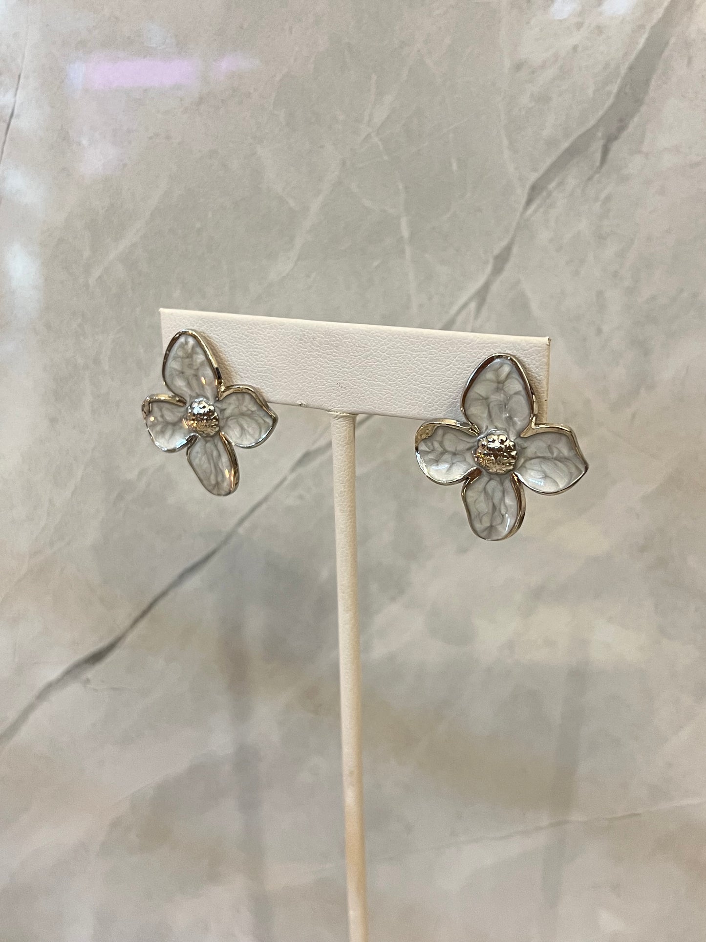 Aretes Flor Plata