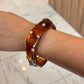 pulsera acrílica puntos plata