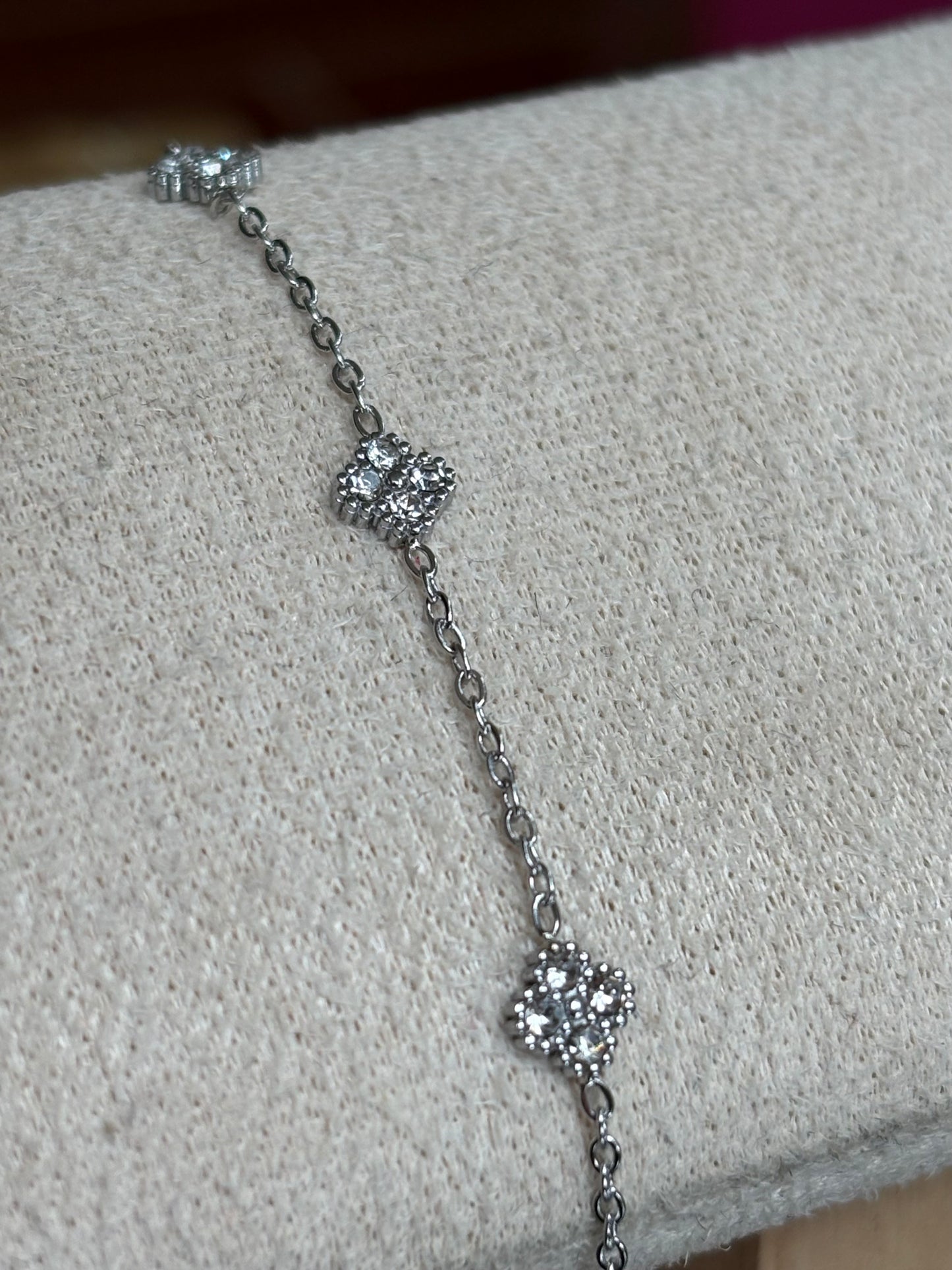 Pulsera mini vc brillo plata