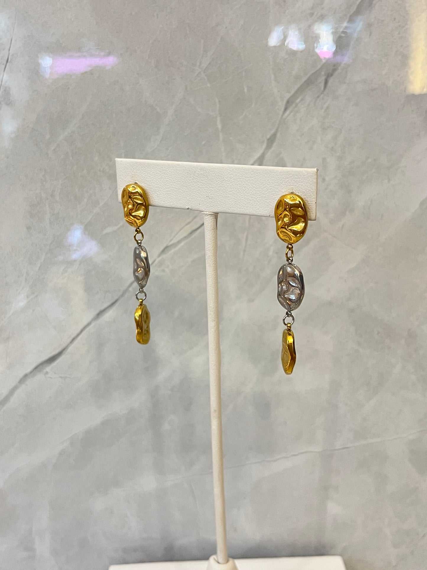 Aretes Triple Trish Bicolor