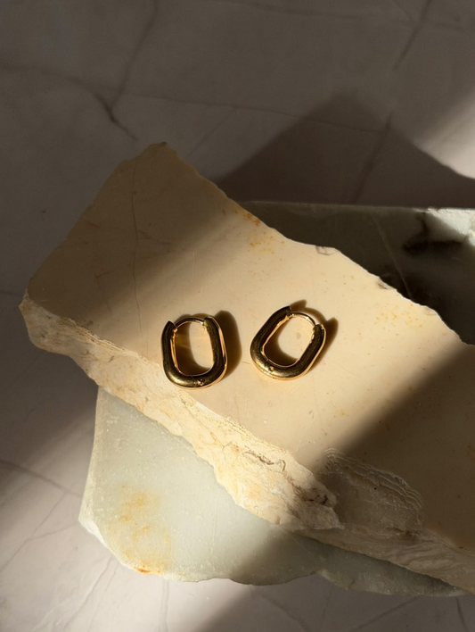 argolla cuadrado mini dorado