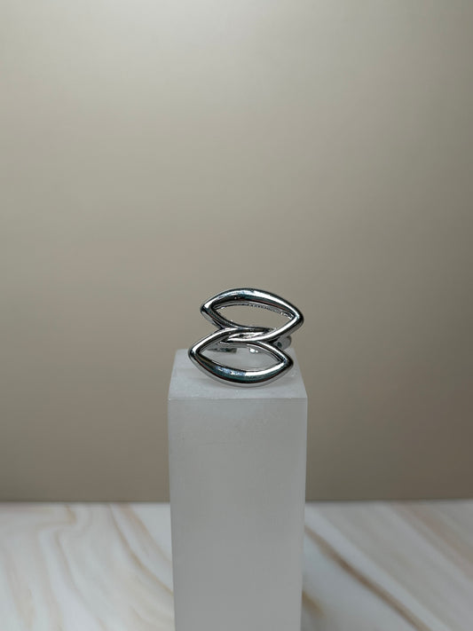 Anillo doble óvalo
