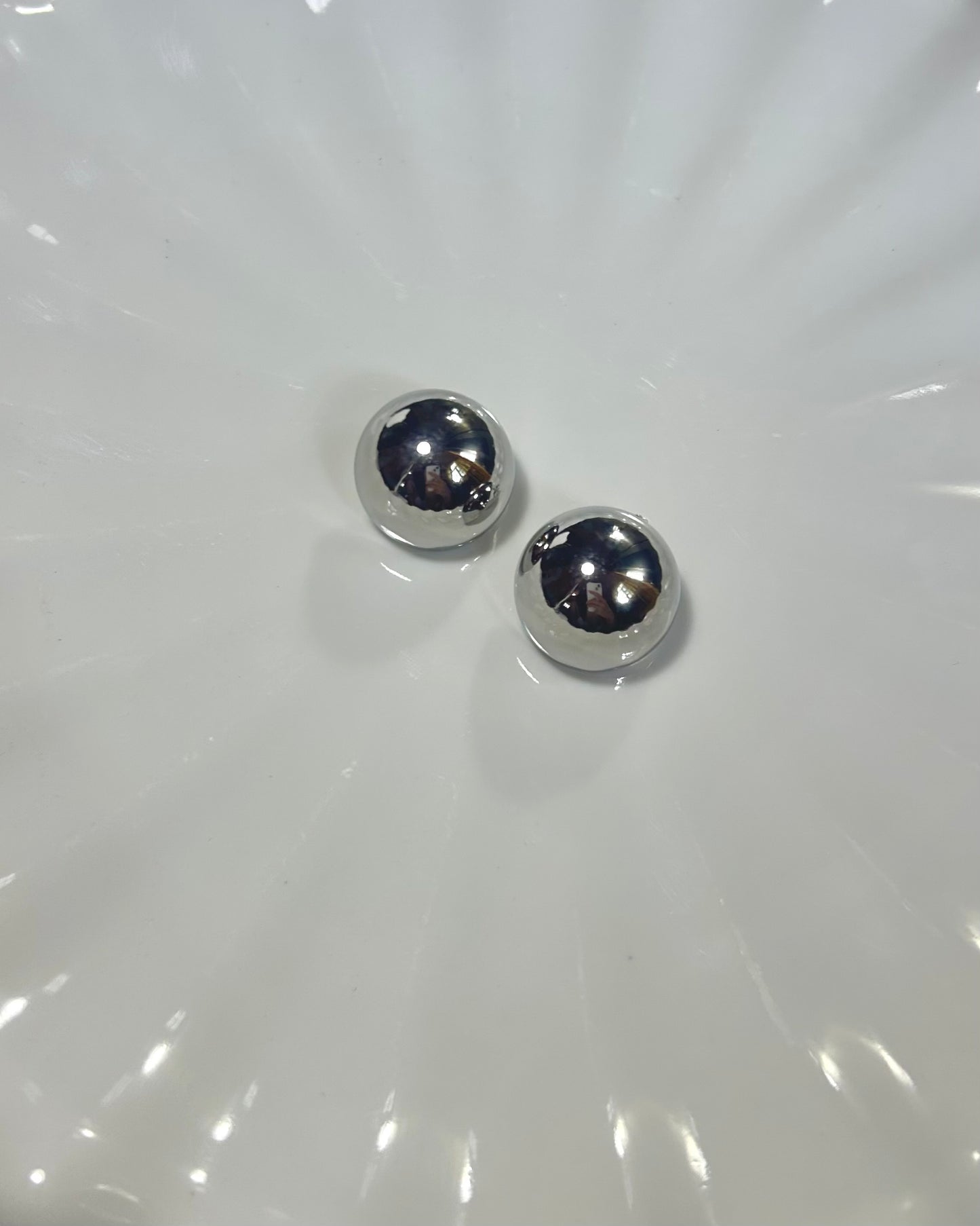 Aretes Maxi Ball Plata