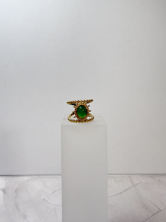 Anillo piedra verde