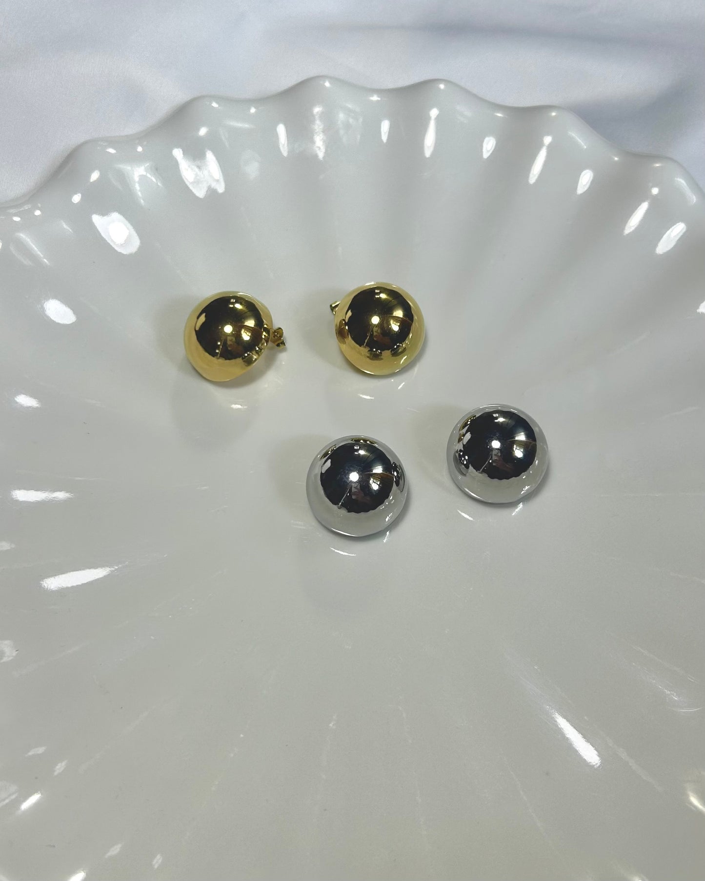 Aretes Maxi Ball Plata