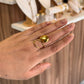 Anillo gota clásica dorado