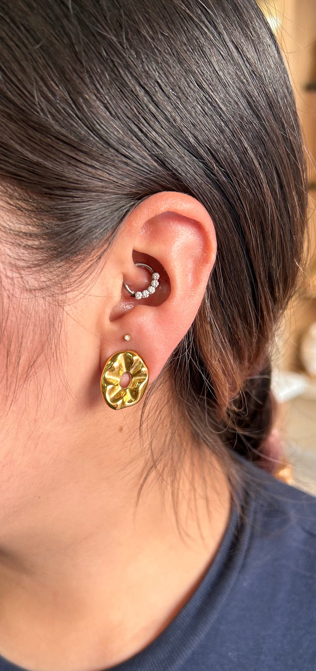 Aretes Grape Mini Dorado