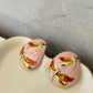 Aretes colibrí rosa