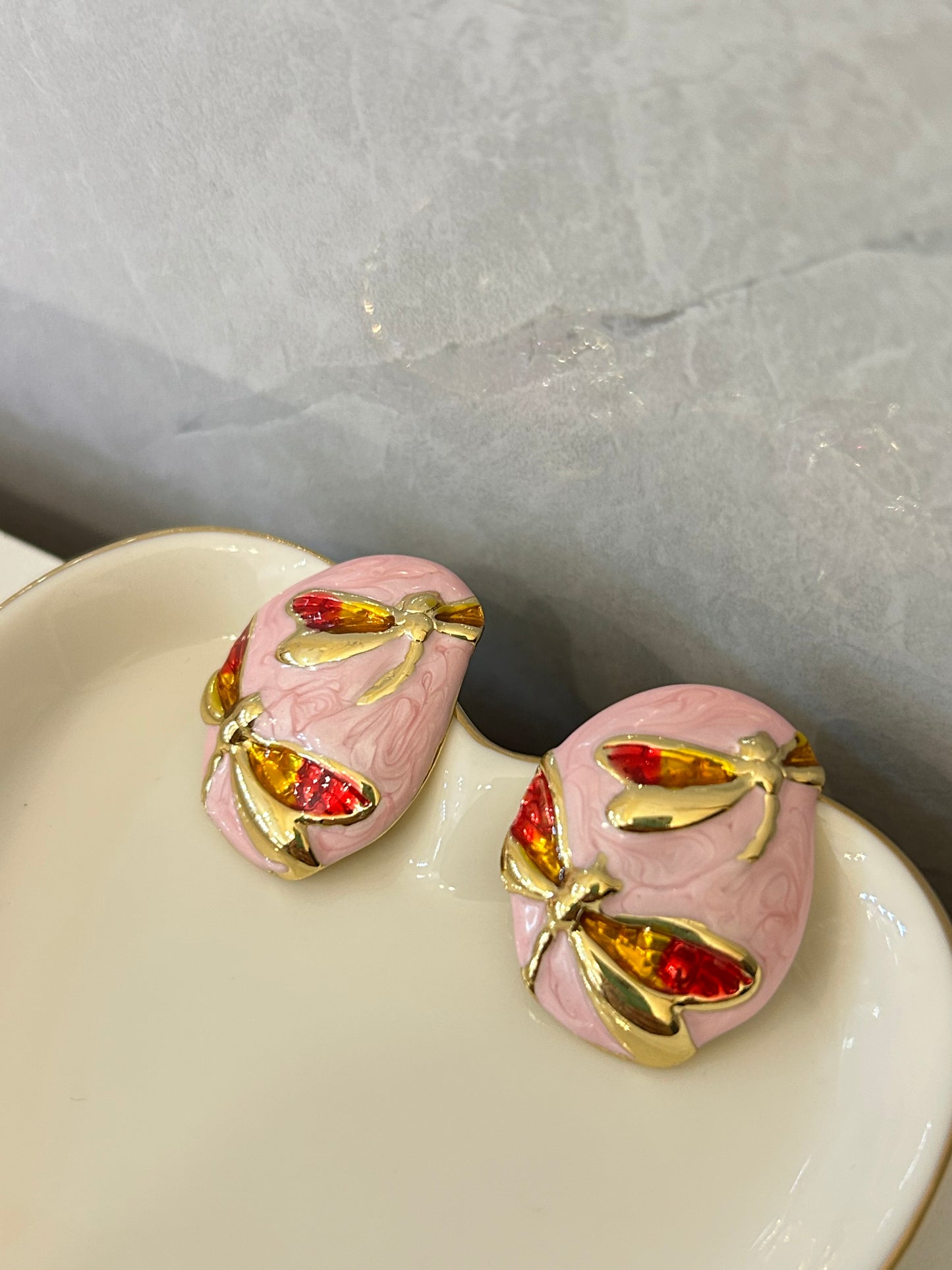 Aretes colibrí rosa