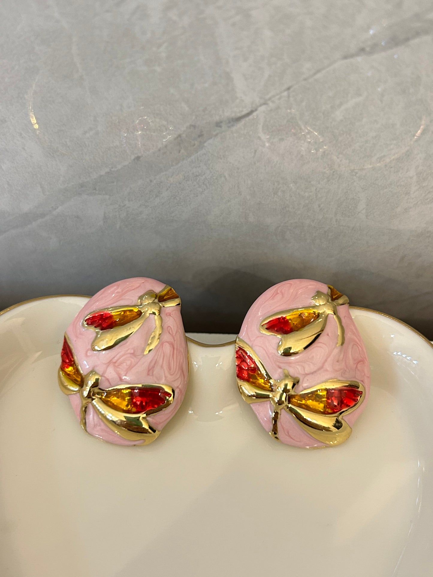 Aretes colibrí rosa