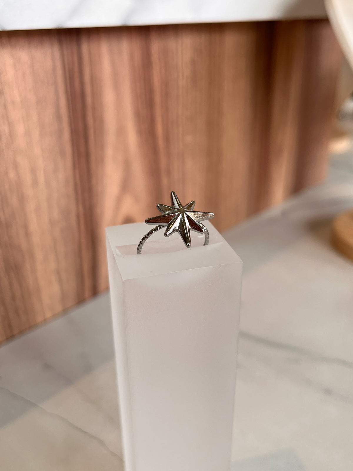anillo destello plata