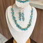 Collar & Aretes piedra hermosas azul