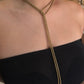 Collar Corbatero Cadena Mini Dorado