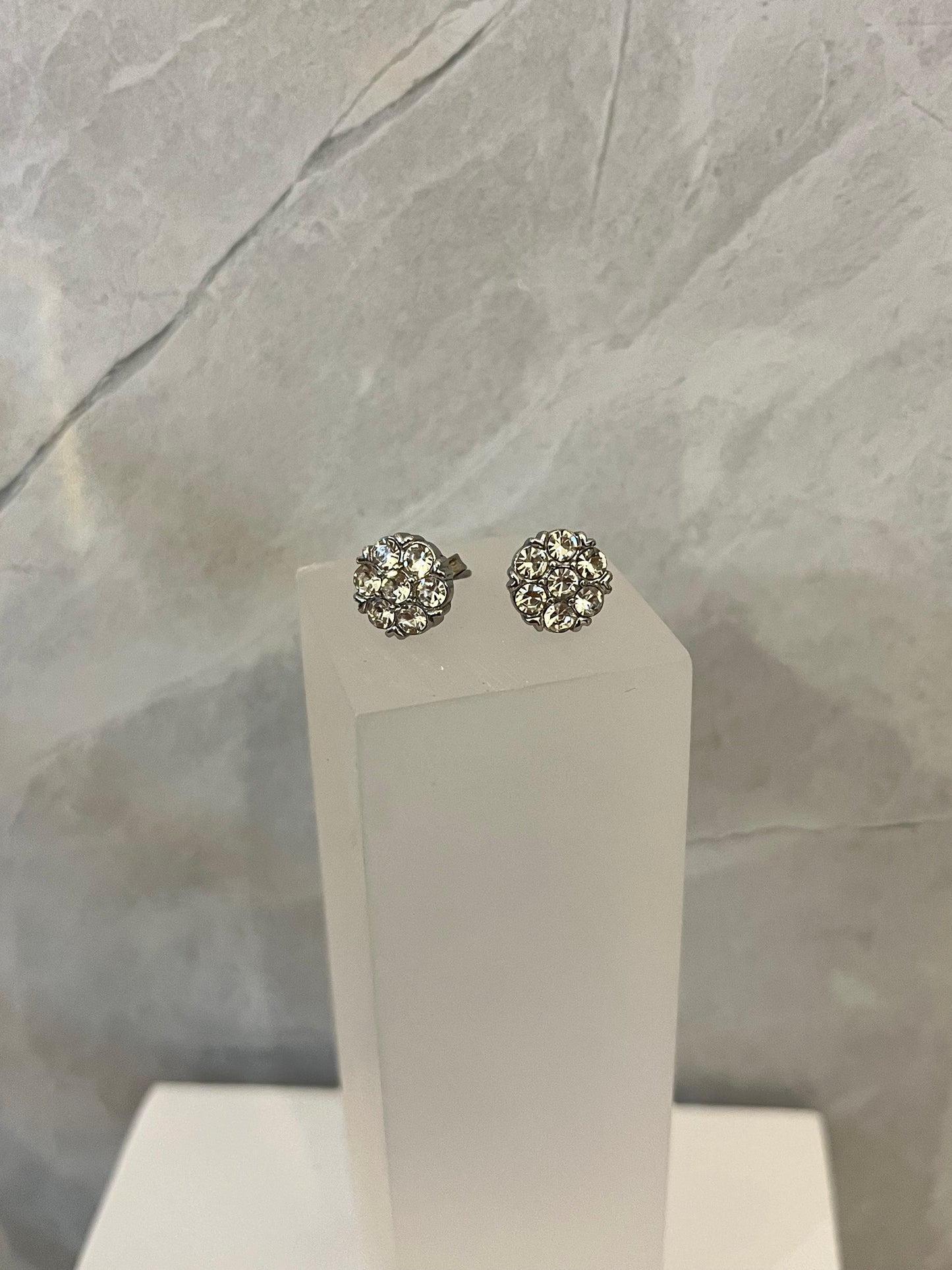 Aretes Mini Diamond Plata