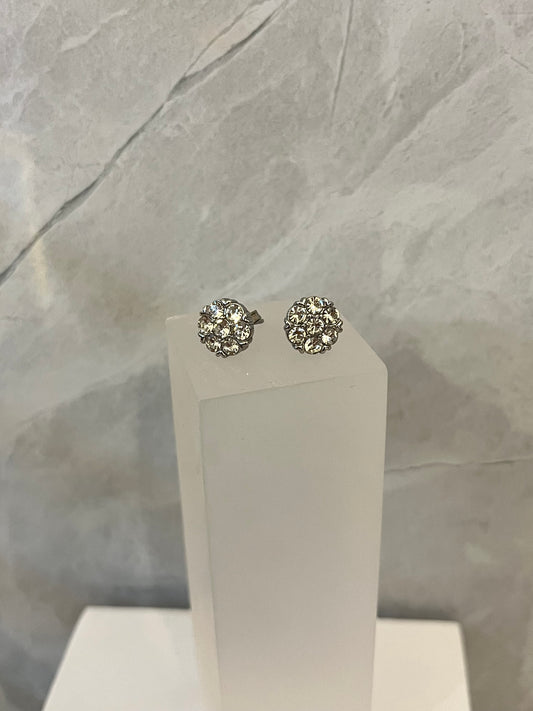 Aretes Mini Diamond Plata
