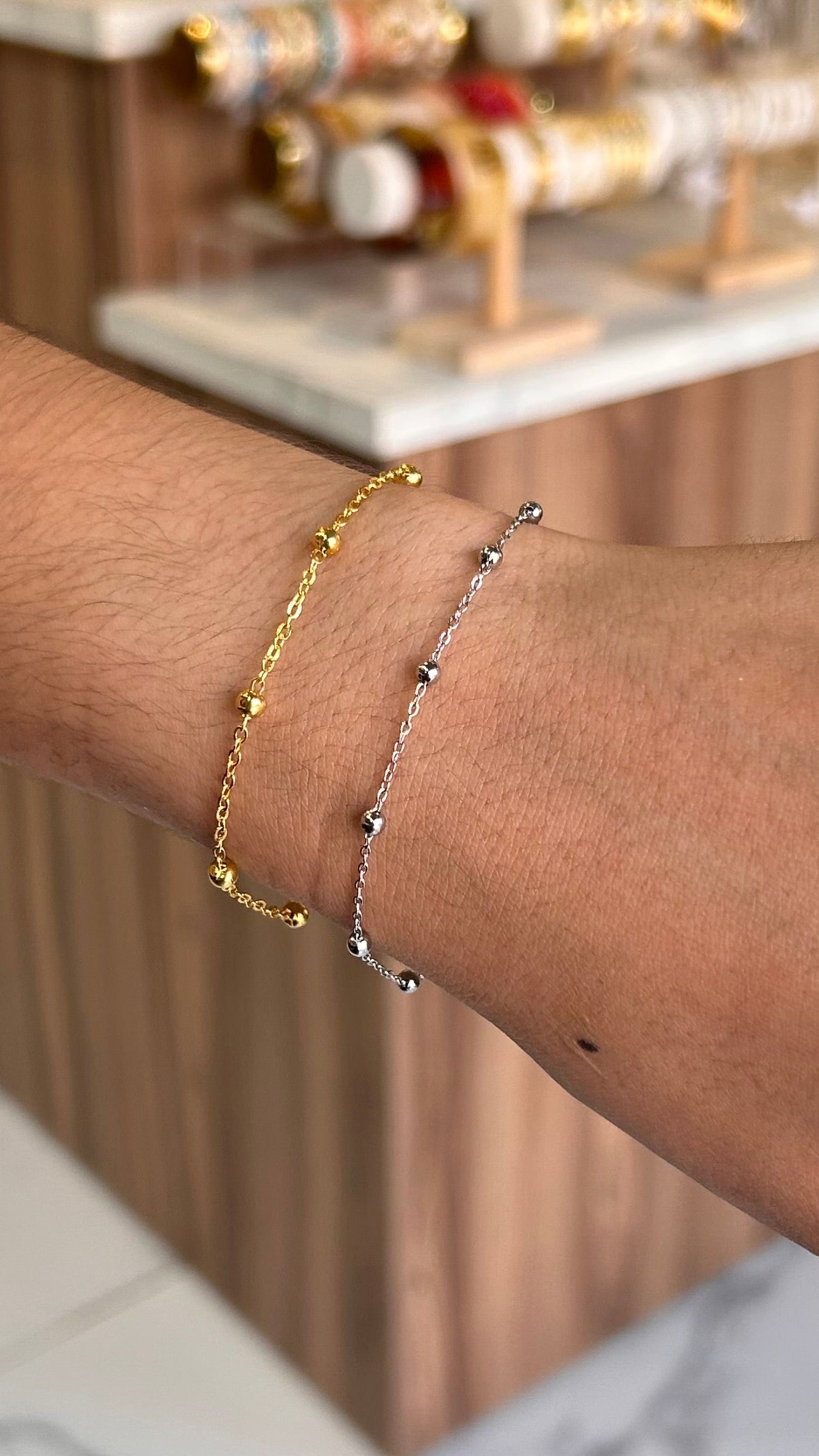 pulsera balines mini plata