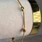 pulsera basica balines dorado