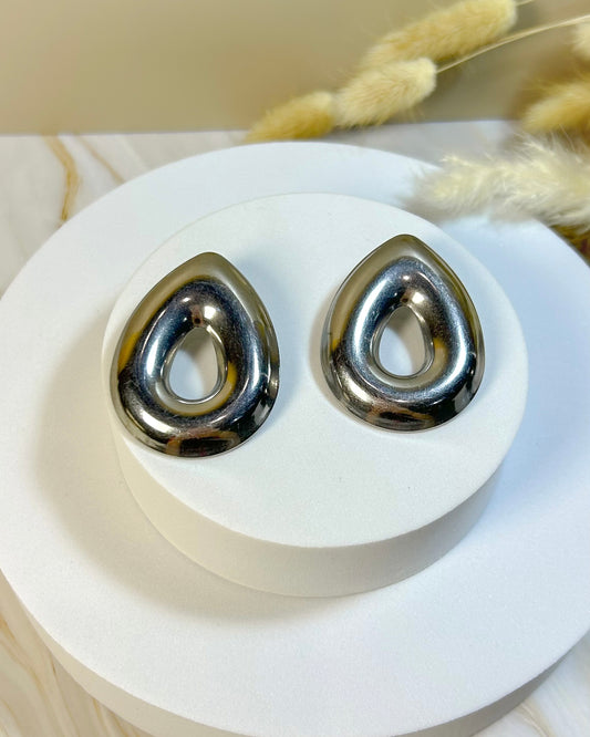 Aretes Maxi Drop Plata
