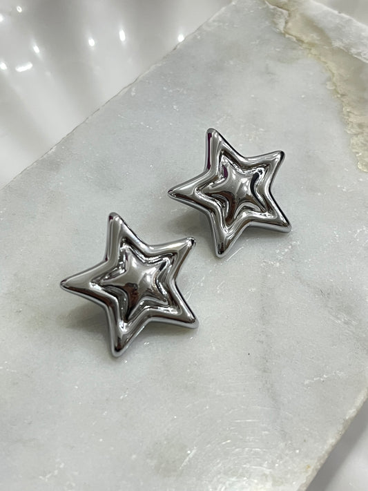 Aretes Maxi Estrella Plata