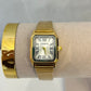 Reloj cuadrado mini casio dorado