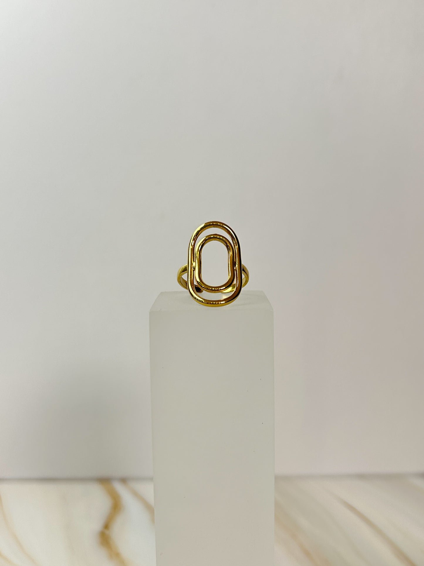 Anillo óvalo golden