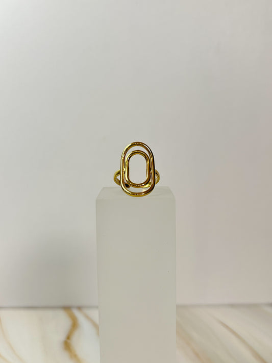 Anillo óvalo golden
