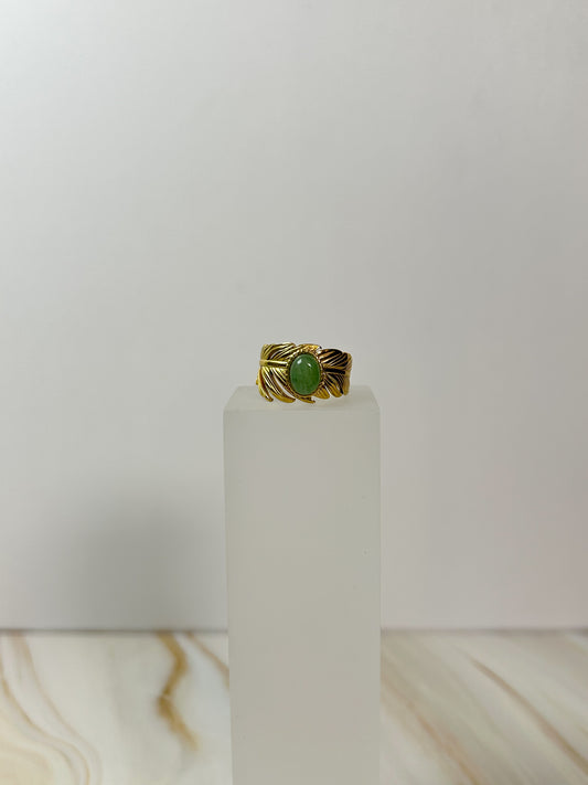Anillo green stone