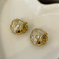 Aretes brilloso dorado