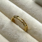 Anillo cadenas brillo dorado