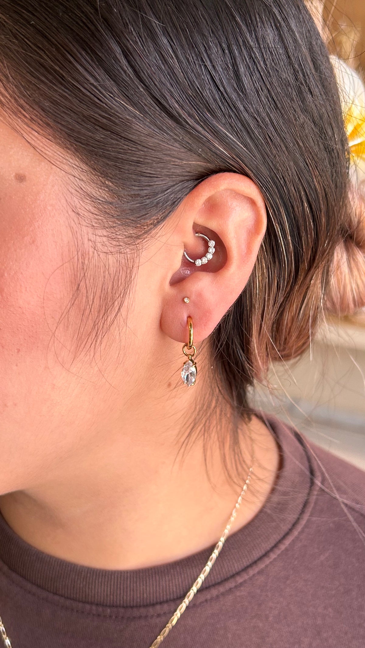 Hoops Diamond Gold