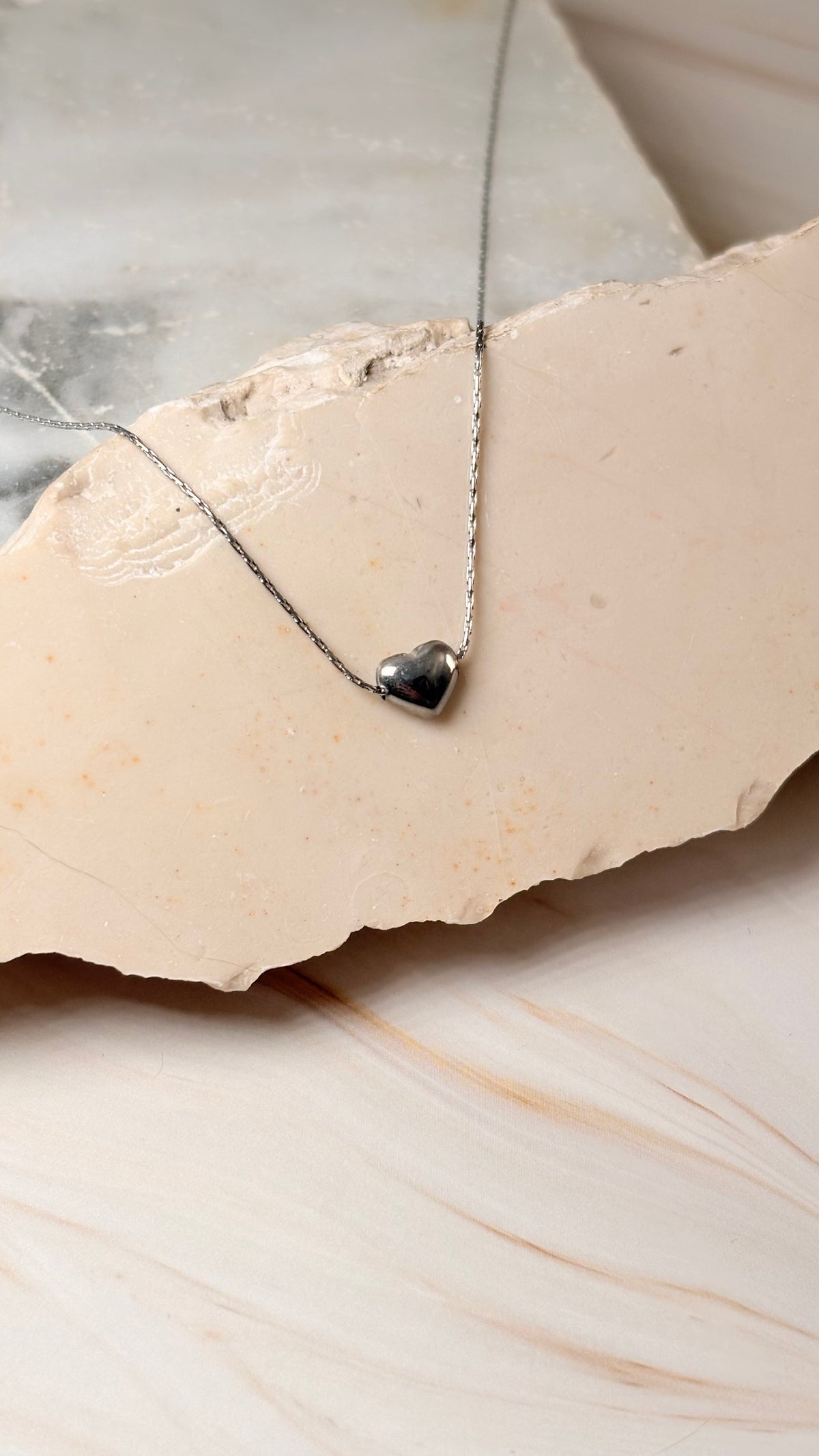 Collar corazon mini plata