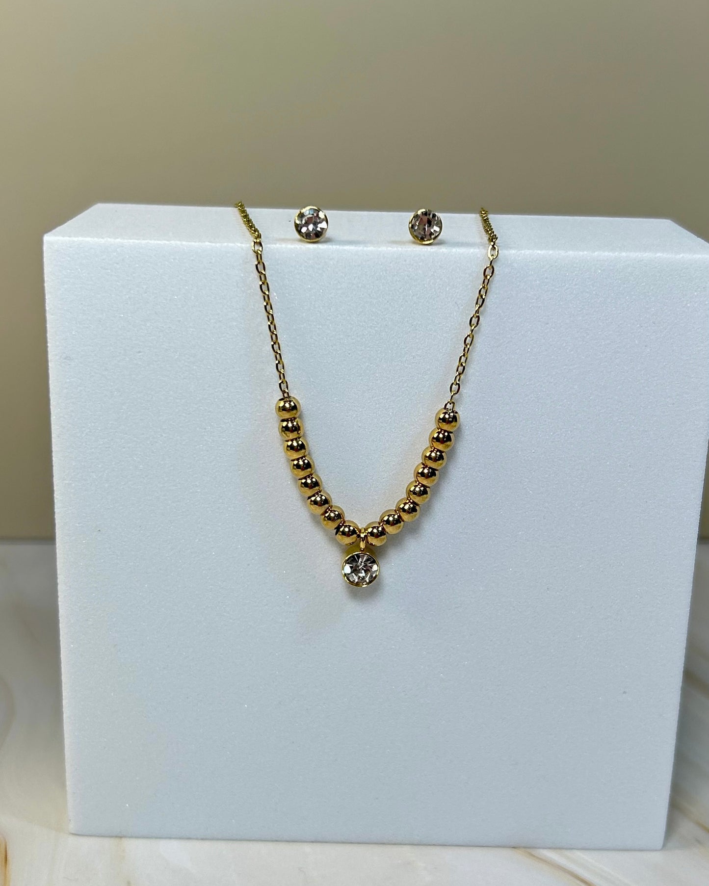 Collar & Aretes Bali Diamond