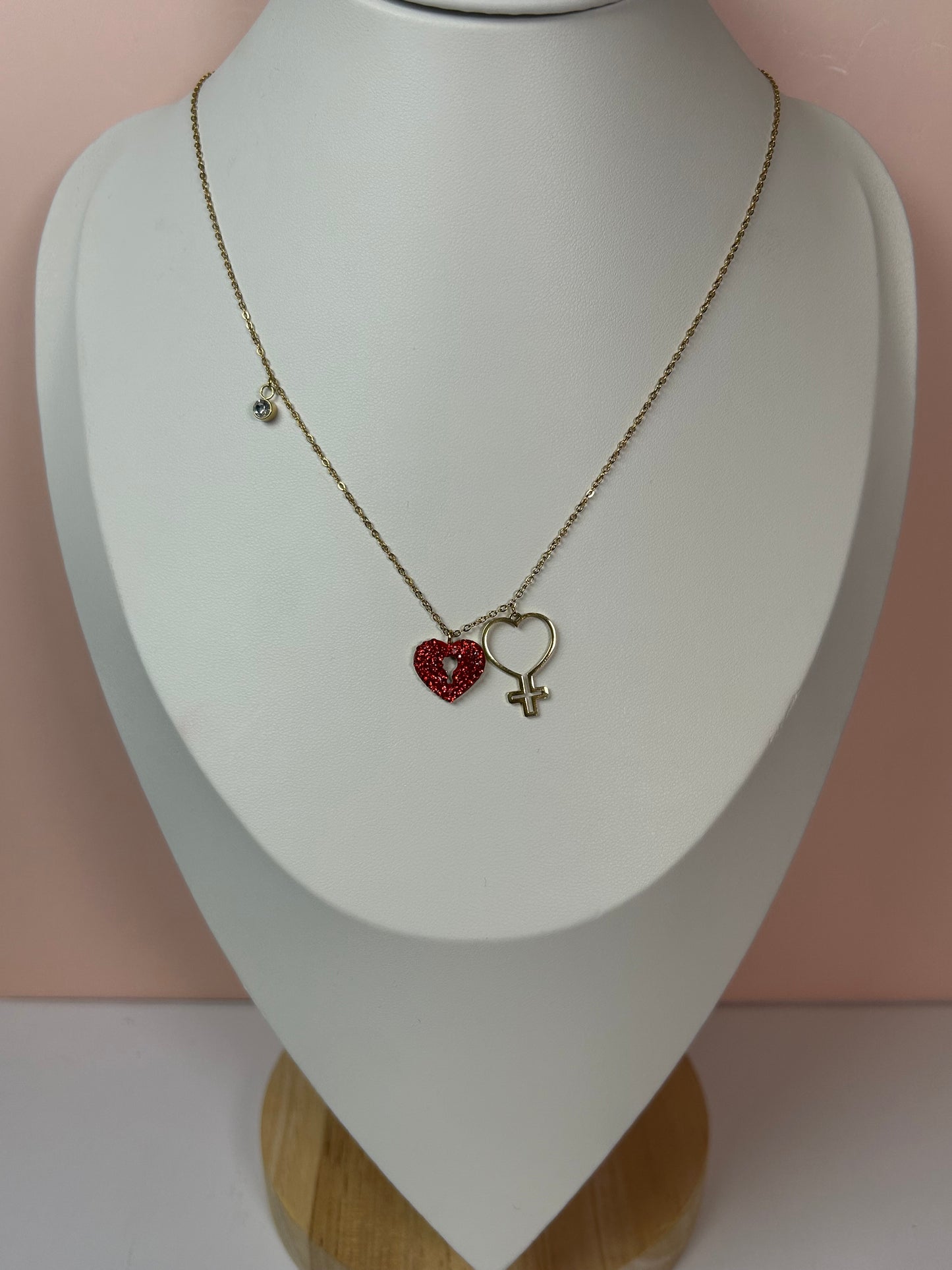 Collar corazón llave