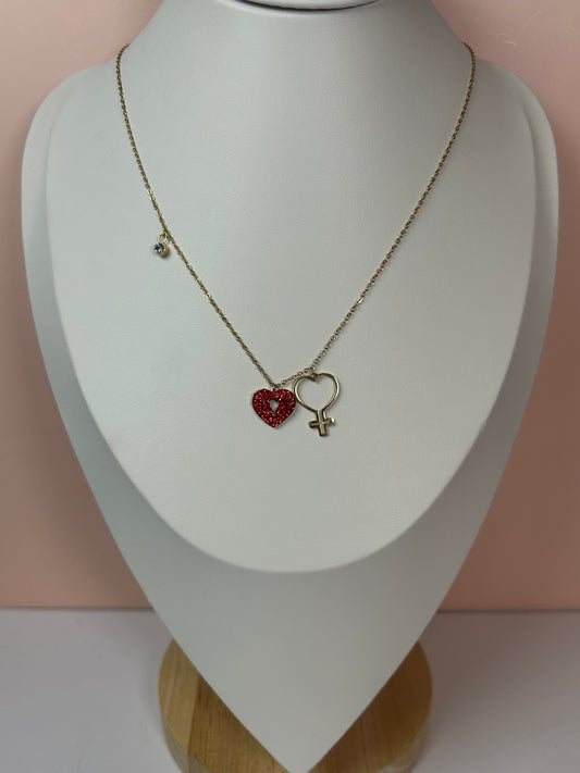 Collar corazón llave