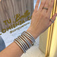 Pulseras hule plata