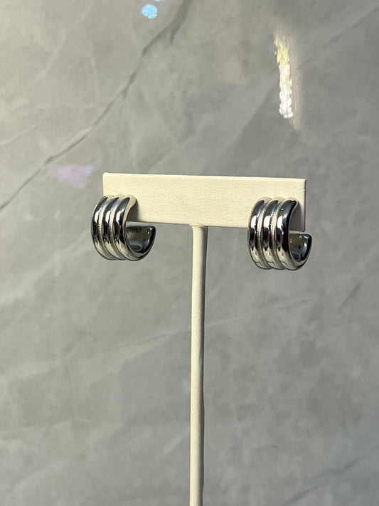 Aretes Triple Plata