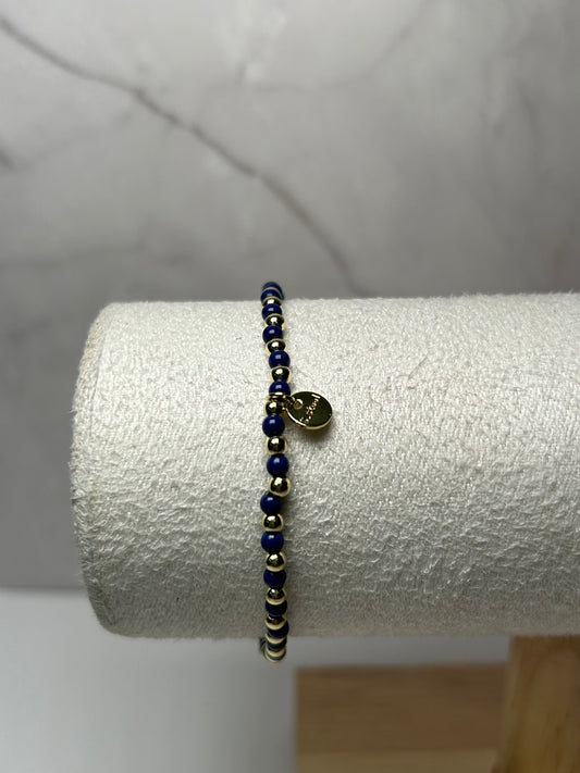Pulsera bolitas navy blue