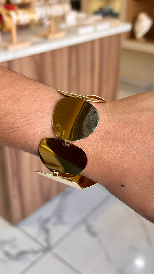 pulsera chunky dorado